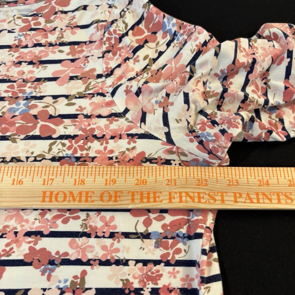 Talbots Womens Pink Floral‎ Cotton 3/4 sleeve stretch blouse sz X casual stretch - Picture 9 of 12